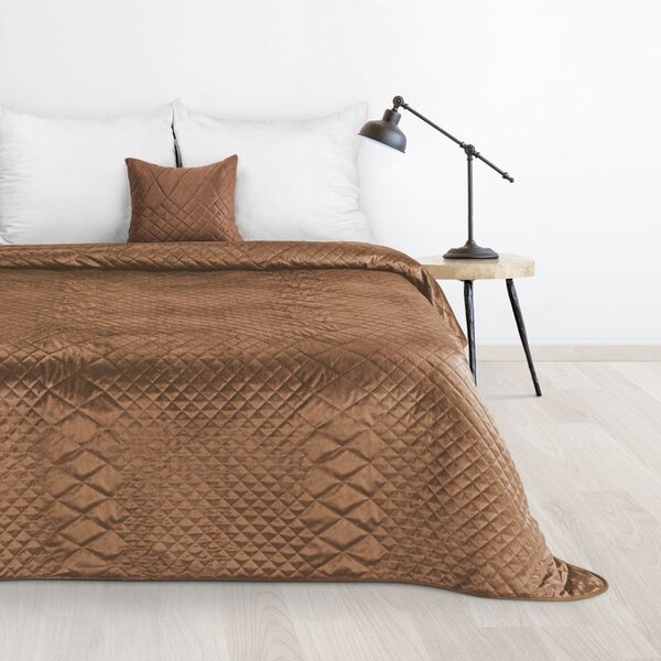 Dekorstudio Zamatový prehoz na posteľ LUIZ3 v medenej farbe Rozmer prehozu (šírka x dĺžka): 170x210cm