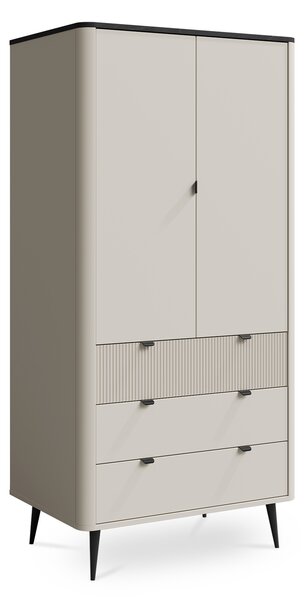 Šatníková skriňa Marly 90x191x60 - kašmír / antracit