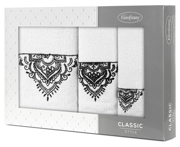FROTÉ UTERÁK LAURA SADA 1KS 30X50 CM, 1KS 50X90 CM, 1KS 70X140 CM BIELA