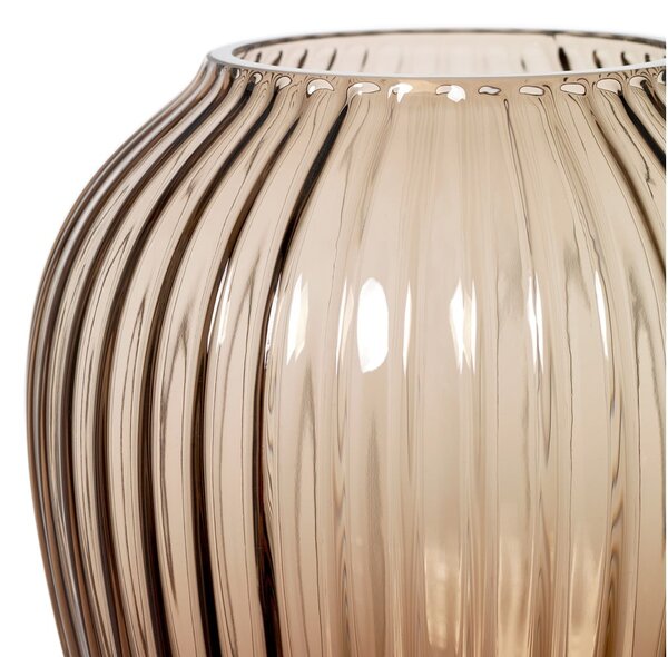Hnedá sklenená váza Kähler Design Hammershøi, výška 18,5 cm
