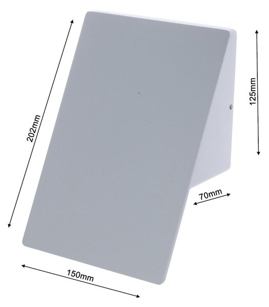 Exteriérové nástenné LED svietidlo Plain, 1x LED 10w, biele