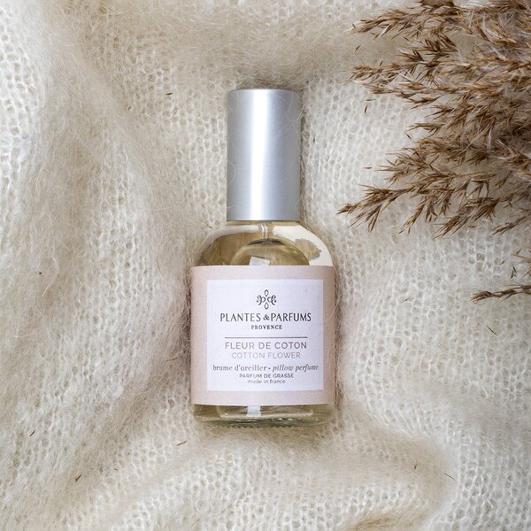 Plantes et Parfums de Provence Fleur de Coton Parfumovaný sprej na vankúš, 50 ml
