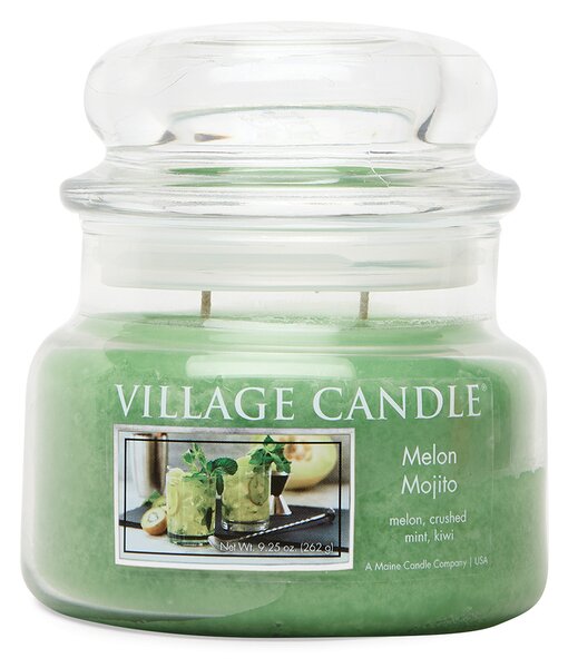 VILLAGE CANDLE Melon Mojito Doba horenia: 170 hodín Vonná sviečka
