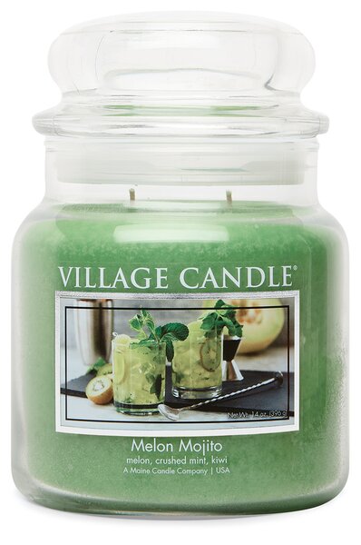VILLAGE CANDLE Melon Mojito Doba horenia: 170 hodín Vonná sviečka