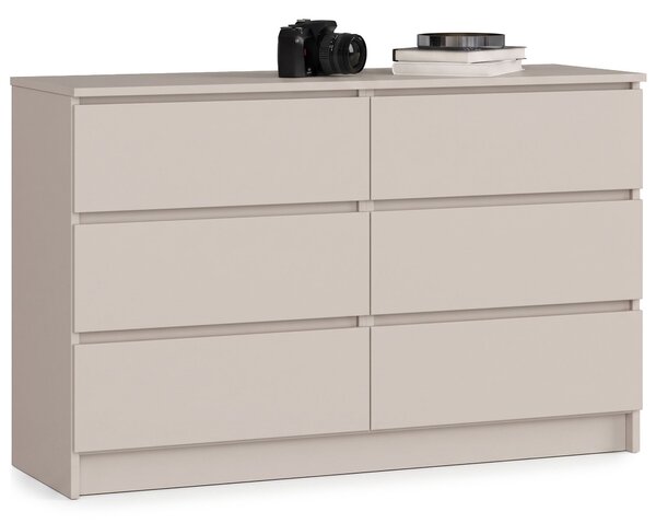 Ak furniture Komoda CLP 6SZ 120 cm kašmír