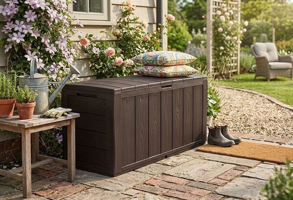 Box Keter® SHERWOOD 270L, hnedá, 117x45x57,5 cm, úložný