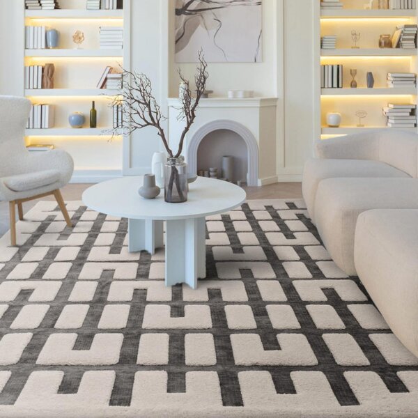 Koberec Valley 10 Junction charcoal / ivory