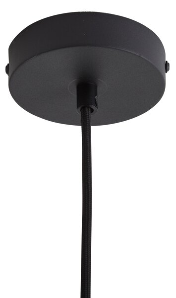 Dizajnová závesná lampa čierna so zeleným sklom - Kemner