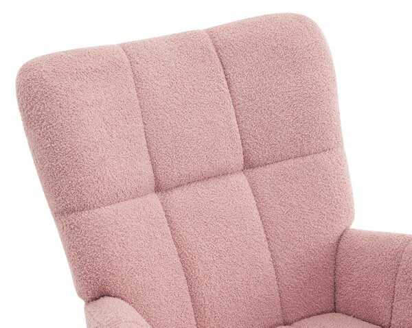 HOJDACIA STOLIČKA, drevo, kov, textil, ružová P & B - Kreslá, Online Only