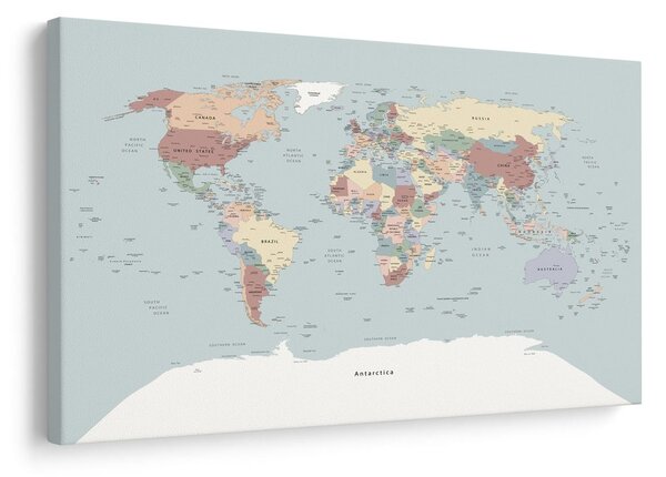 Obraz na korku farebná mapa sveta
