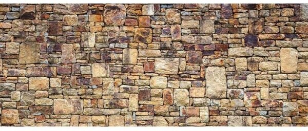 DIMEX | Panoramatická vliesová fototapeta na stenu Kamenná stena MP-2-0169 | 375 x 150 cm | hnedá, béžová