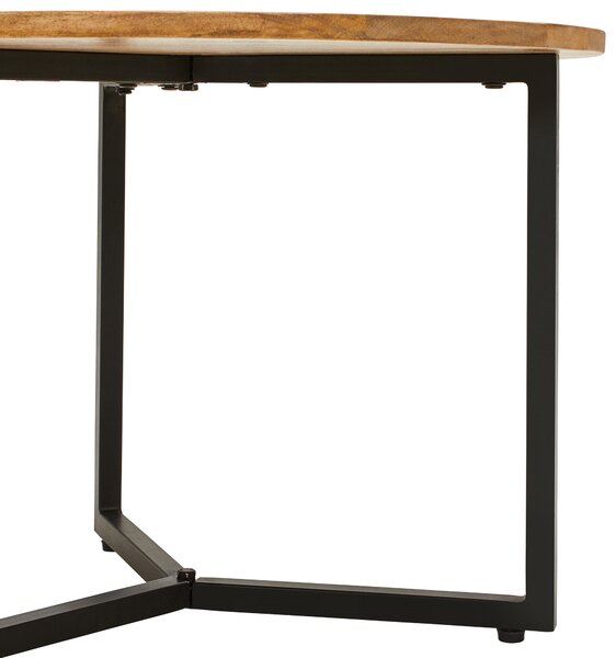 KONFERENČNÝ STOLÍK, prírodná farba, čierna, drevo, kov, 60/60/40 cm Livetastic - Stolíky do obývačky, Online Only