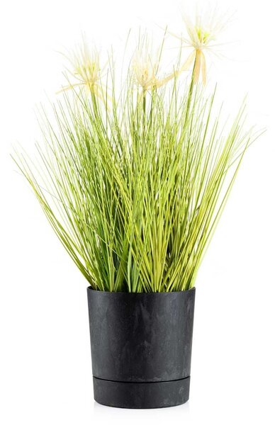 PLASTOVÝ KVETINÁČ AZALEA SADA 2KS 22,5X23,5 CM+17,5X18,5 CM IMITÁCIA BETÓNU ČIERNA