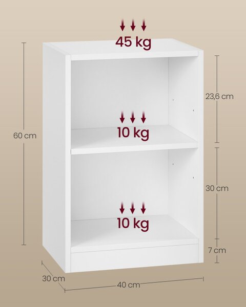 Set dvoch nočných stolíkov LET866WB01 (2 ks)