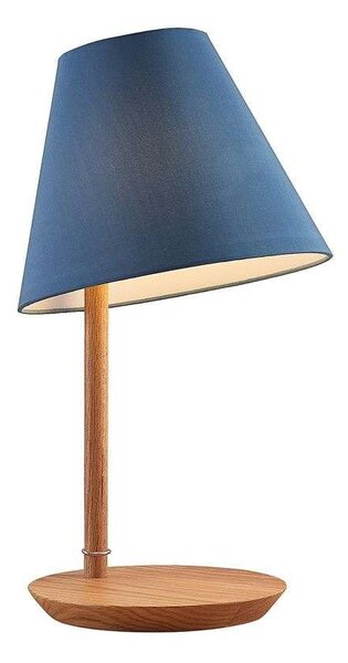 Lucande - Jinda Stolová Lampa Blue/Wood - Lampemesteren