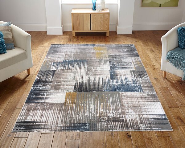 Berfin Dywany , Kusový koberec Reyhan 8203 Navy grey, 80x150, viacfarebná, chodba / predsieň