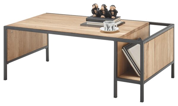 KONFERENČNÝ STOLÍK, čierna, farba duba, drevo, kov, 110/60/40 cm MID.YOU - Stolíky do obývačky, Online Only