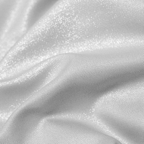 Goldea dekoračný exkluzívny záves - strieborný s trblietkami 140x135 cm