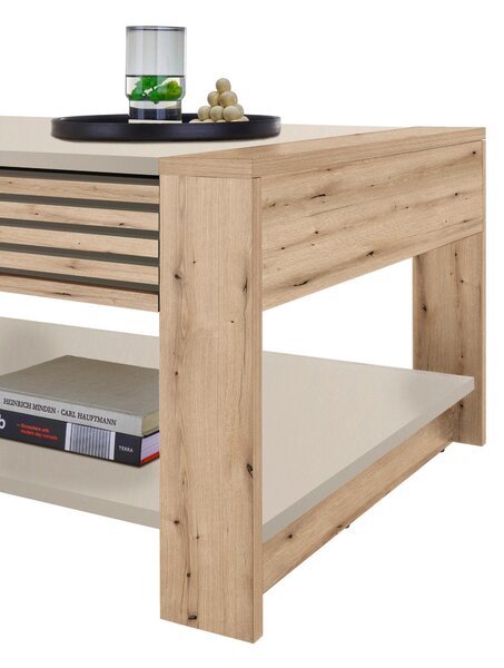 KONFERENČNÝ STOLÍK, farba duba, kašmírová, kompozitné drevo, 108/42/60 cm MID.YOU - Stolíky do obývačky, Online Only