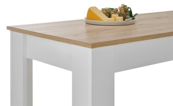 BAROVÝ STÔL, biela, dub artisan, 115/50/103 cm P & B - Online Only jedálne, Online Only