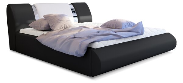 Manželská posteľ 140 cm Fabio (čierna + biela) (s roštom a úl. priestorom). Vlastná spoľahlivá doprava až k Vám domov. 1041652