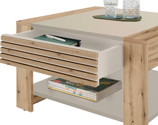 KONFERENČNÝ STOLÍK, farba duba, kašmírová, kompozitné drevo, 70/42/70 cm MID.YOU - Stolíky do obývačky, Online Only