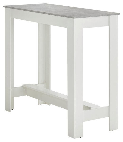 BAROVÝ STÔL, sivá, biela, 115/50/103 cm P & B - Online Only jedálne, Online Only