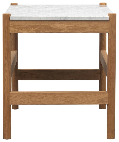 KONFERENČNÝ STOLÍK, prírodná farba, biela, drevo, kameň, 60/42/40 cm MID.YOU - Stolíky do obývačky, Online Only