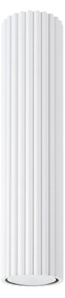 Stropné svietidlo Karbon, 1x biele kovové tienidlo, (30 cm)