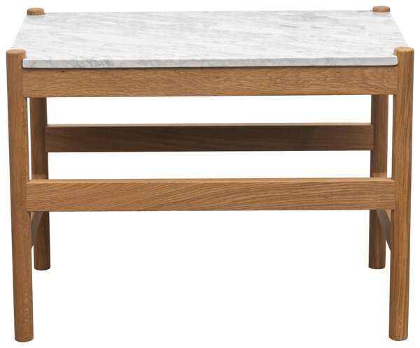 KONFERENČNÝ STOLÍK, prírodná farba, biela, drevo, kameň, 60/42/40 cm MID.YOU - Stolíky do obývačky, Online Only