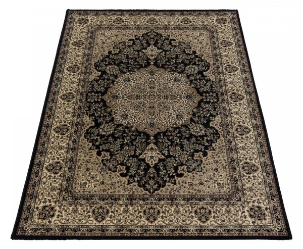 Ayyildiz , Kusový koberec Kashmir 2608 black, 80x150, čierna, chodba / predsieň