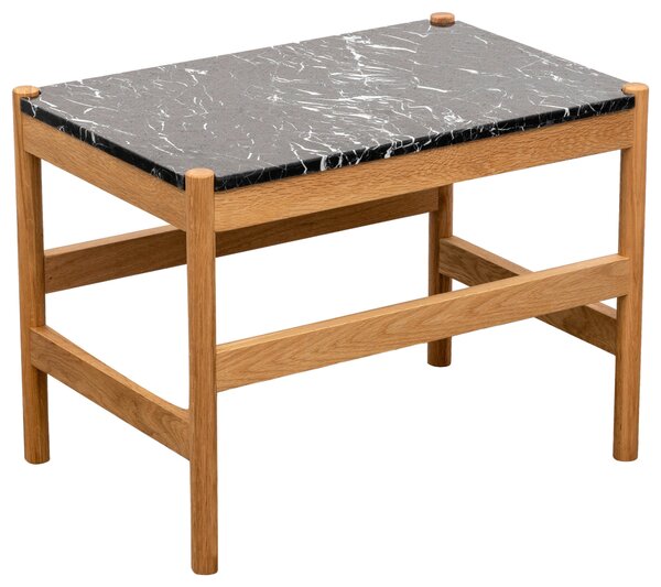 KONFERENČNÝ STOLÍK, čierna, drevo, kameň, 60/40/42 cm MID.YOU - Stolíky do obývačky, Online Only