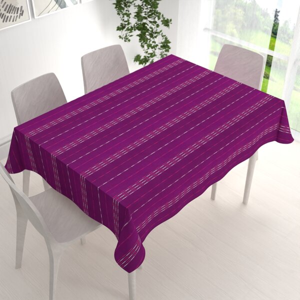 Biante Bavlnený obdĺžnikový obrus Olivia OL-002 Pásiky na fialovom 60x100 cm