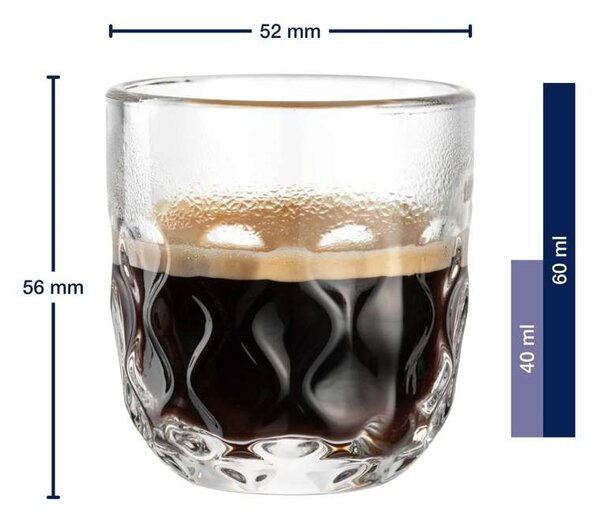 Leonardo poháre na espresso Gocce 60 ml 2 ks