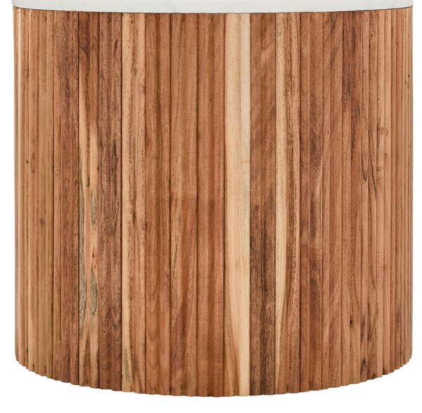 KONFERENČNÝ STOLÍK, biela, farba akácie, drevo, kameň, 50/45/50 cm MID.YOU - Stolíky do obývačky, Online Only
