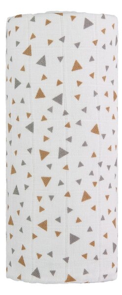 Bavlnená detská osuška T-TOMI Tetra Beige Triangles, 120 x 120 cm