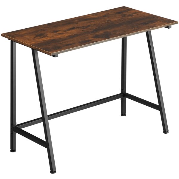Tectake 404421 stôl newton 100x50x77cm - industriálne drevo tmavé, rustikálne