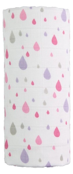 Bavlnená detská osuška T-TOMI Tetra Pink Drops, 120 x 120 cm