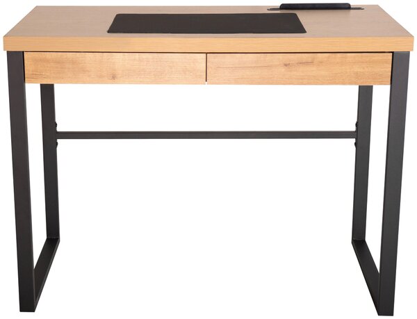 PÍSACÍ STÔL, čierna, farba duba, 100/75/50 cm Livetastic - Online Only kancelárie, Online Only