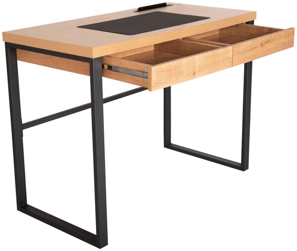 PÍSACÍ STÔL, čierna, farba duba, 100/75/50 cm Livetastic - Online Only kancelárie, Online Only