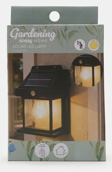 Sinsay - Nástenná solárna LED lampa - čierna