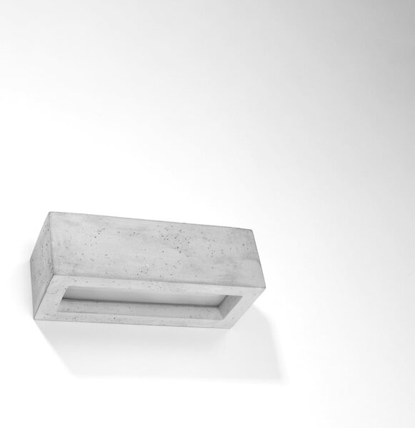 Nástenné svietidlo Vega, 1x betónové tienidlo, (30 cm)