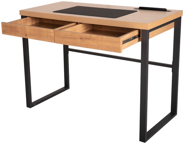 PÍSACÍ STÔL, čierna, farba duba, 100/75/50 cm Livetastic - Online Only kancelárie, Online Only
