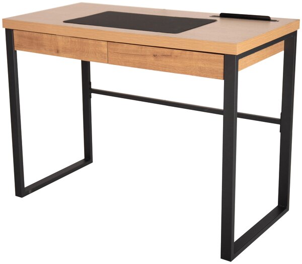 PÍSACÍ STÔL, čierna, farba duba, 100/75/50 cm Livetastic - Online Only kancelárie, Online Only