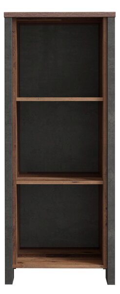 REGÁL, hnedá, tmavosivá, oceľ, 47/115,1/42 cm MID.YOU - Online Only drobný nábytok, Online Only
