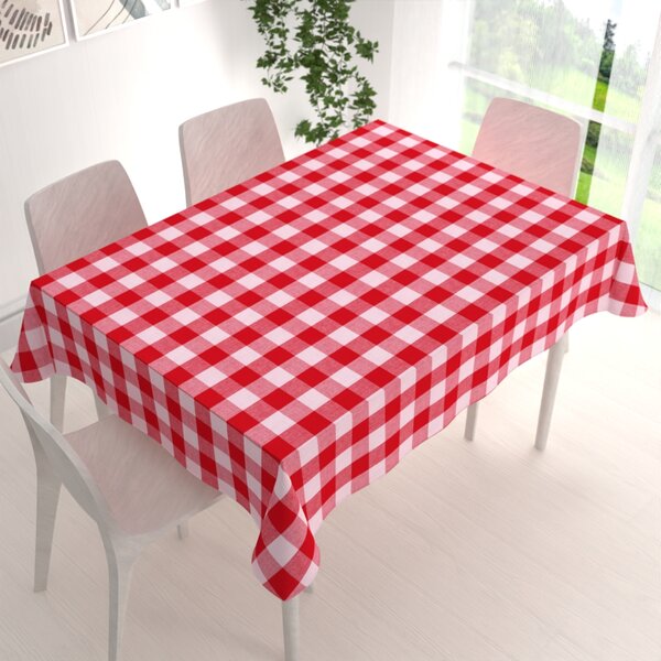 Biante Bavlnený obdĺžnikový obrus Olivia OL-016 Červeno-biela kocka veľká 60x100 cm