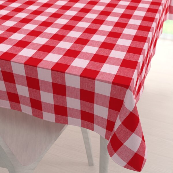Biante Bavlnený obdĺžnikový obrus Olivia OL-016 Červeno-biela kocka veľká 60x100 cm