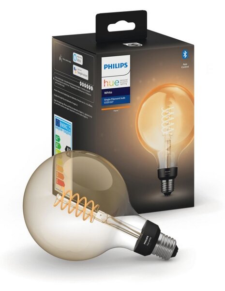 Philips LED Stmievateľná žiarovka Philips Hue WHITE FILAMENT G125 E27/7W/230V 2100K P3942 + záruka 5 rokov zadarmo