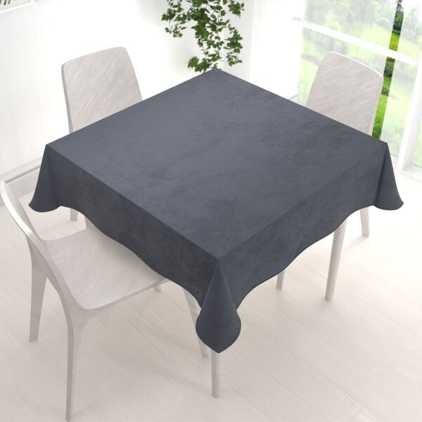 Biante Zamatový štvorcový obrus Velvet Prémium SVP-004 Antracitovo sivý 120x120 cm