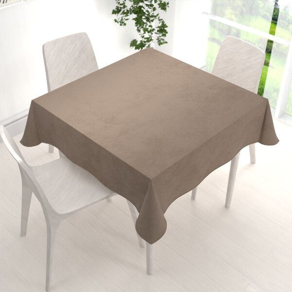 Biante Zamatový štvorcový obrus Velvet Prémium SVP-005 Svetlo hnedý 40x40 cm